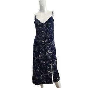 Urban Outfitters NWT Navy Cosmic Print Midi Dress XS